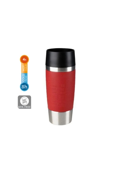 TEFAL Premium Black Thermos - 4 Hours Warm, 8 Hours Cold, with Sealing Featur...