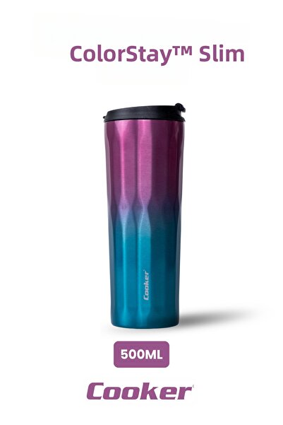Cooker 0.50 لتر كولور ستاي ™   ترمس نحيف من الفولاذ المقاوم للصدأ للتخييم وال...