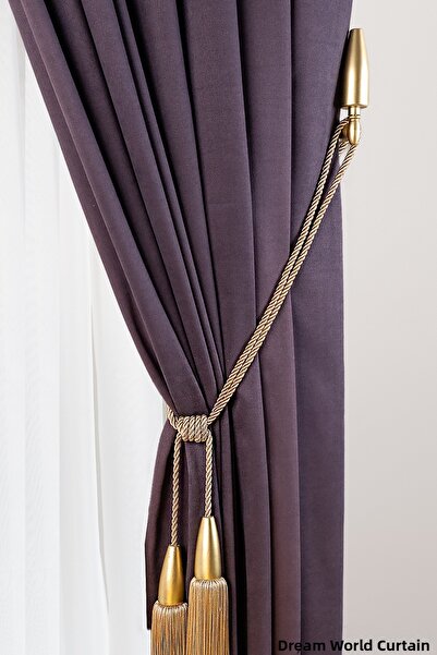 Hayal Dünyası Set de brațe decorative din lemn Renso pentru draperii, accesor...