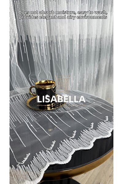 LisabellaHome Linea Broderia Tulle (1x2,5 средно дълъг шев) не се нуждае от г...