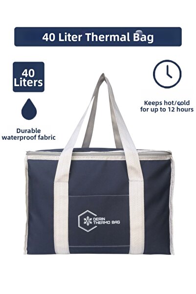 Wallery Bags 40 لتر معزول حراريًا بسحاب للتخييم والنزهات، حقيبة حرارية باردة ...