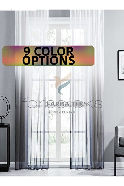 farbateks Tul negru gri antracit cu gradient de culoare, pliat în 2 straturi