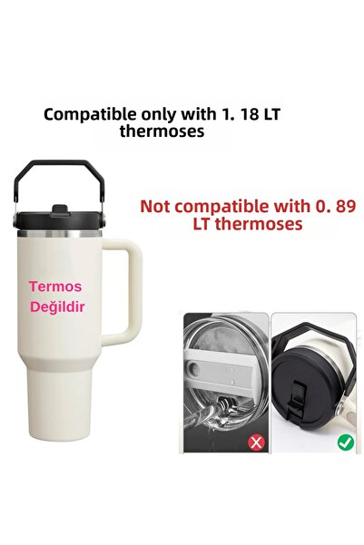 Kelira ترمس كويينشر مع غطاء مانع للتسرب سعة 1.18 لتر - متوافق فقط مع سعة 1.18...