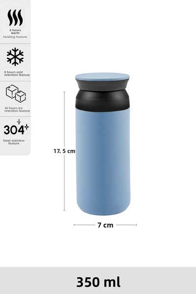 Karaca Rainbow Blue Stainless Steel Thermos 350 ml (KEEPING HOT/COLD UP TO 8 HOURS)