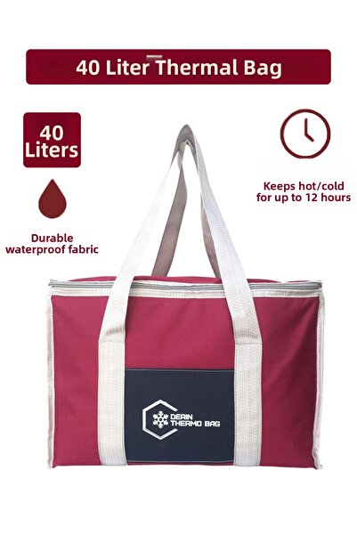 Wallery Bags 40 Liter Thermal Insulated Zippered Camping Picnic Thermos Hot C...