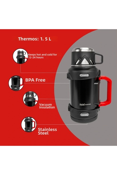 Rox ترمس تخييم سعة 1.5 لتر
