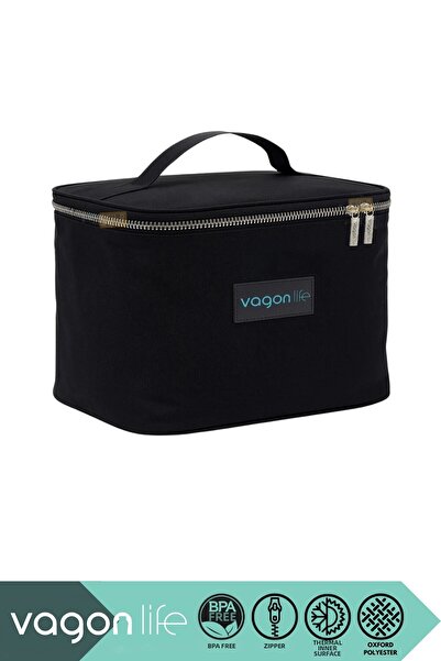 Vagonlife Θερμομονωτική τσάντα φαγητού 22x15,5x16,5 εκ. με υφασμάτινη τσέπη O...