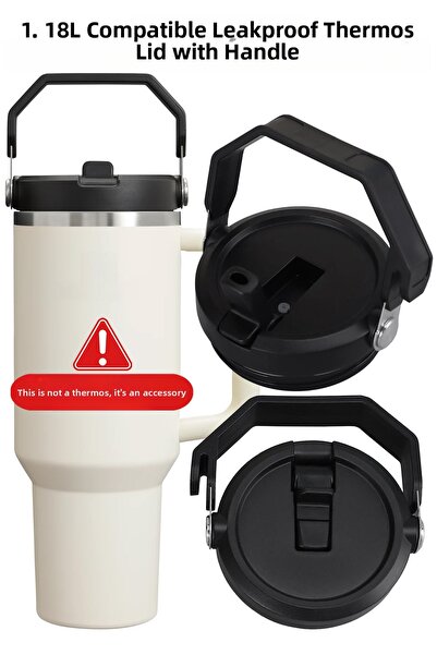 Kelira Quencher 1.18 Compatible 40 oz Thermos Lid with Handle Leak-Proof Ther...