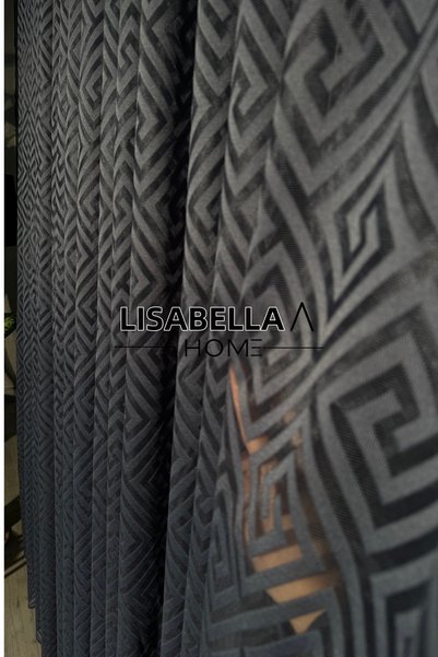 LisabellaHome Versalux Tulle Curtain Anthracite Gray (1X2 Pleated)