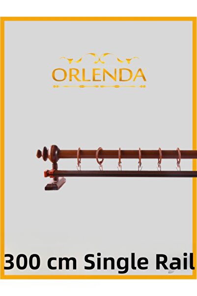 Orlenda Кестеняво дърво с алуминиева тръба за завеси в рустик стил, с една ре...