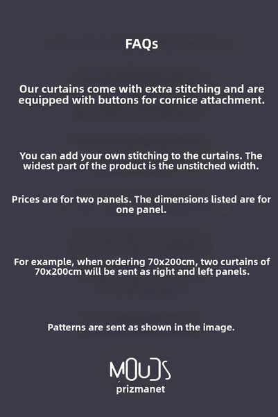 Moud's Art 5 Patterned Suede Living Room Hall Background Curtain Digital Printed Extrafor Drawstring 2 Sash PRD-1050