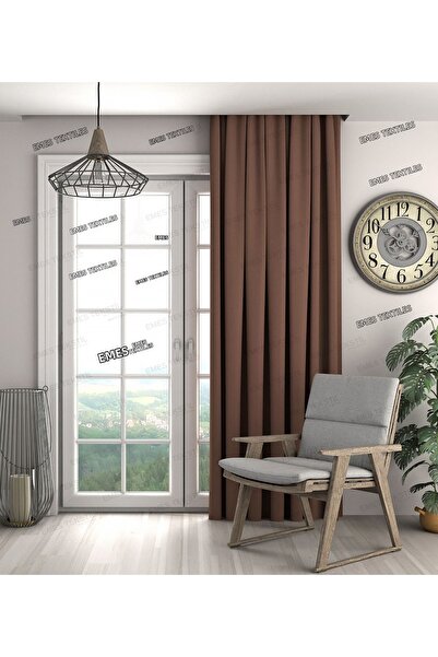 Emes ستارة خلفية مخملية بنية عالية الجودة - مجمعة إضافية بدون طيات، جناح واحد