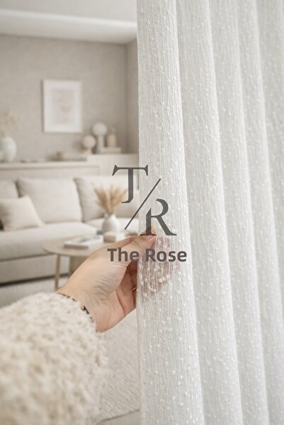 The Rose Dot Patterned Tulle with Tight Pleats