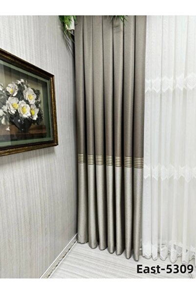 NİVEMESHOME Nivemeshome Eastern Soil Ft671536 5309 1/3 Close Pleated Backgrou...