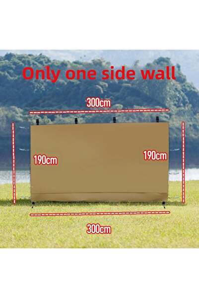 Choice خيمة مظلة جانبية من الكاكي الداكن مقاومة للماء لمظلات شمسية بمساحة 10 ...