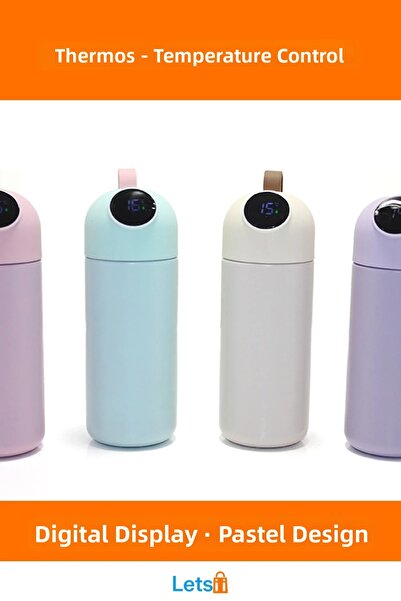 Letsii ترمس أنيق مع شاشة رقمية مثالي للمشروبات الساخنة والباردة