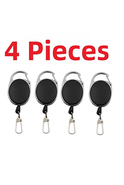 Choice 4 قطع 1-4 قطع سلسلة مفاتيح قابلة للسحب بكرة حامل شارة صيد الذباب Zinge...