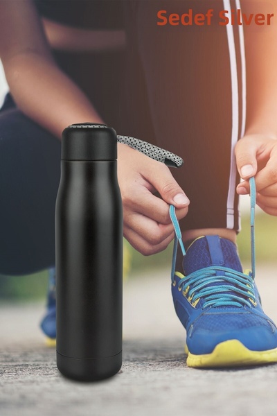 SEDEF SİLVER Double Layer Stainless Steel Thermos 600 ml Thermos Mug 547