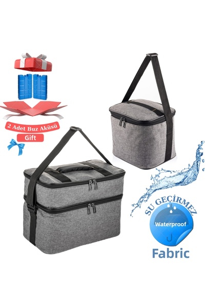 NS reliable Комплект от 2 охладителни термоса за къмпинг и пикник, изолирана ...