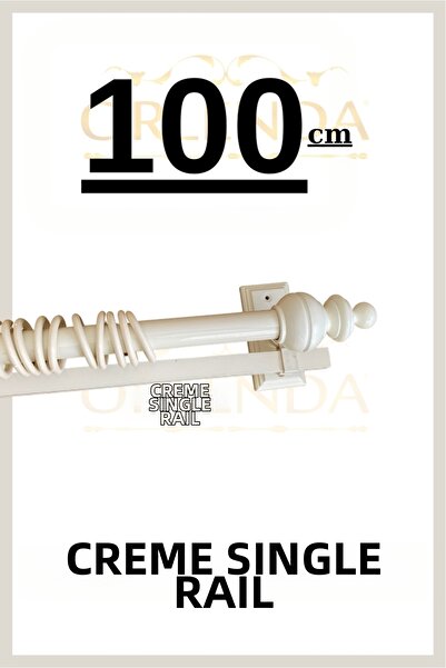 Orlenda Κρεμαστή κουρτίνα Κρέμα Μονότροπη Ρουστίκ 100εκ