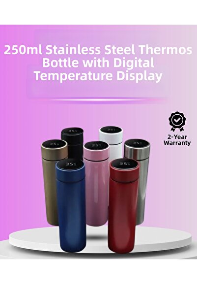 Lisinya Mey imports ®   250 ml insulated thermos bottle with led temperature ...
