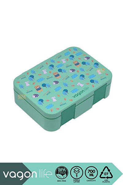 Vagonlife Bento 700ml Lunch Box New Collection Single Layer 3 Compartments Ab...
