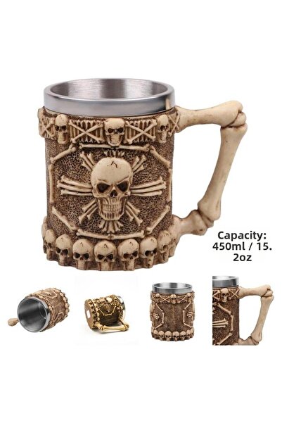 Hediye Vakti Pirate Skull Design Mug Cup