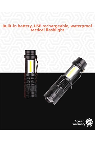Twin Store مصباح LED محمول - 4 أوضاع، 2000 لومن، تركيز قابل للتعديل