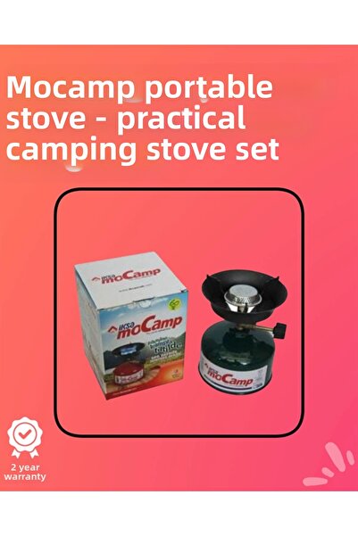 Epilons Sobă de camping metalică cu flacără ușor reglabilă și sigură