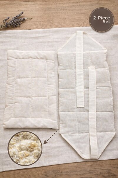 YUVOL قطعتان من بيليك للبالغين محشوة بصوف الأغنام الطبيعي 100% غير المغسول، م...