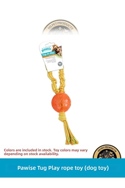 Pawise كرة لعب الكلاب بحبل من توج-أو-بلاي - لعبة للكلاب