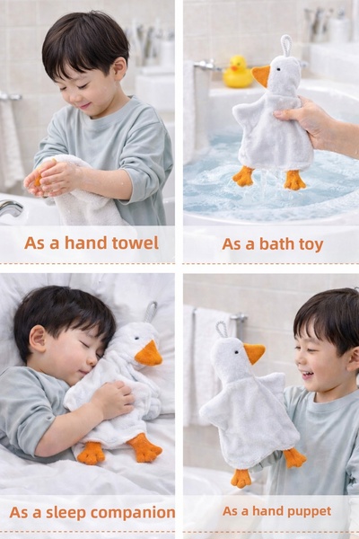 Bebella Cute Duck Baby & Kids Towel Bath Hand Face Towel - Cleaning Installat...