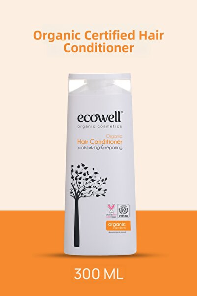 Ecowell كريم العناية بالشعر العضوي المعتمد النباتي 300 مل - إصلاح وسهل التمشي...