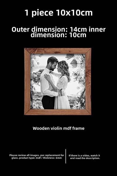 yhfoto 1 Piece 10X10 Frame - Mdf Square Frame - Photo Frame