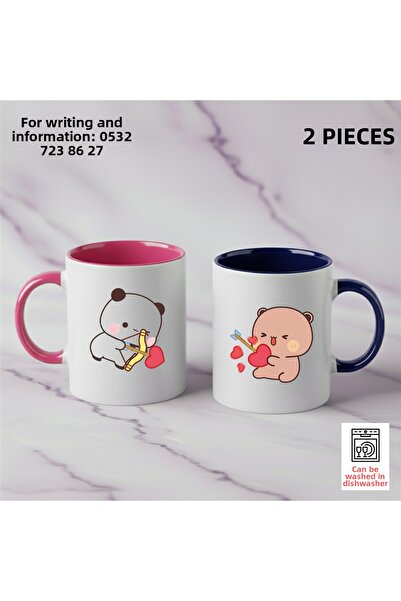 Ceymas Hediyelik Valentine's Day Special Series Dudububu Couple Cup Set of 2 ...