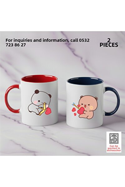 Ceymas Hediyelik Valentine's Day Special Series Dudububu Couple Cup Set of 2 ...