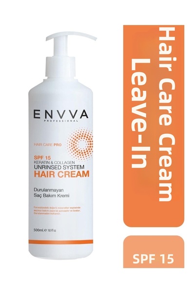 ENVVA كريم العناية بالشعر بالكرياتين والكولاجين بعامل حماية من الشمس SPF-15، ...