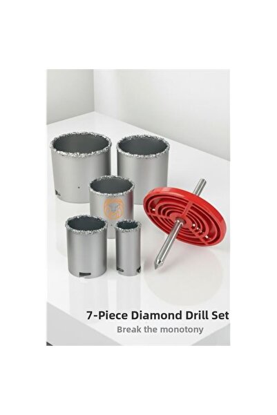 ModaCar Professional 7-Piece Diamond Carbide Hole Saw Set - Impact and Drill ...