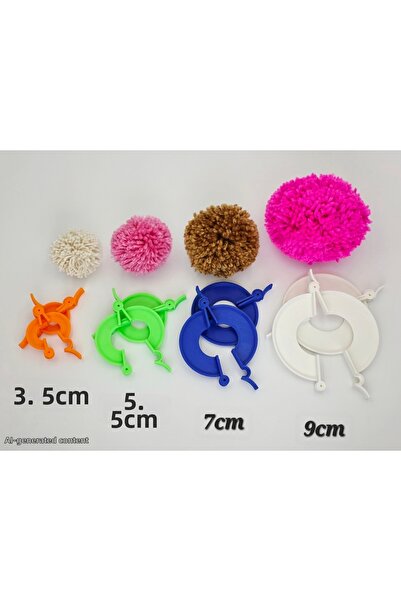 Gonulella Συσκευή Κατασκευής Πομπον 4 Τεμάχια