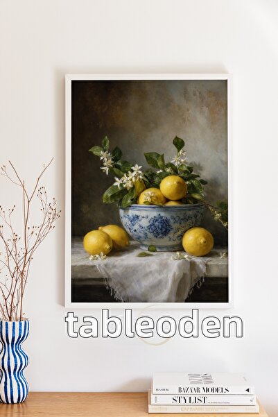 tablodea Κομψός πίνακας κουζίνας με θέμα το λεμόνι TD Vintage διακοσμητικός π...