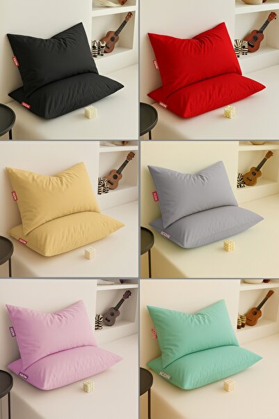 İQON Pillow Case 12 Pieces |   Black |   Red |   Yellow |   Gray |   Pink |  ...