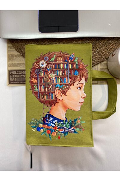 DUTTDİKİM Peach Green Kitçan 17×24 Waterproof Book Bag – Standard Book Cover,...