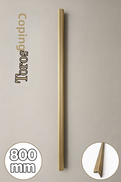 Badem10 Toros Striped Soft Antique Yellow Drawer Handle 800 mm Stainless Mode...