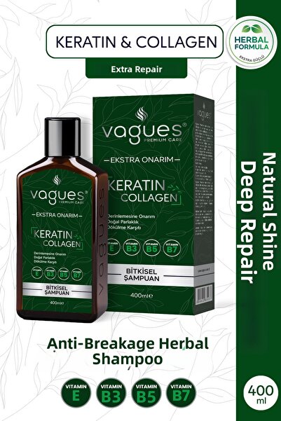 Vagues Premium Care شامبو كيراتين كولاجين إكسترا ريبير المضاد للتساقط والنمو ...