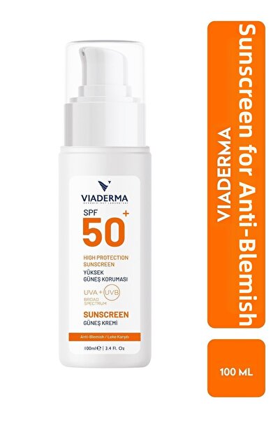 Viaderma واقي شمسي مضاد للعيوب بعامل حماية من الشمس SPF 50 مقاوم للماء للوجه ...