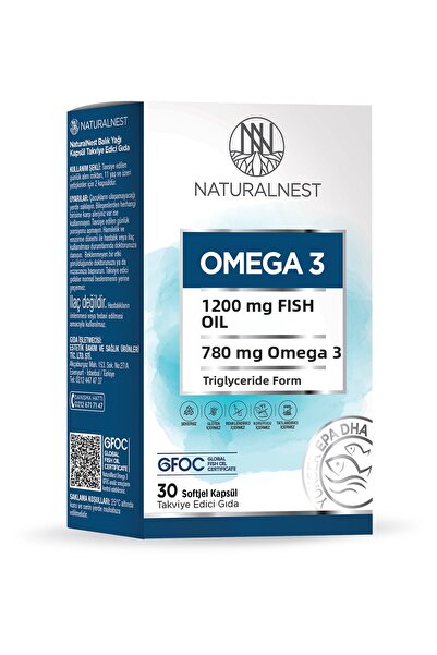 Naturalnest Omega 3 1200 Mg 30 Capsules