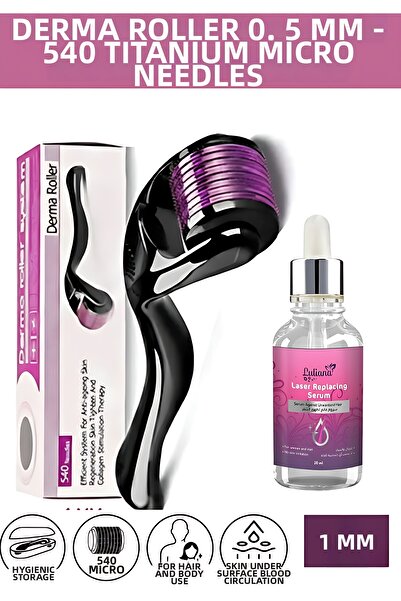 Luliana ديرما رولر 0.5 مم • 540 إبرة دقيقة من التيتانيوم