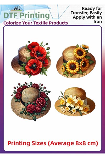 F17 Ajans طباعة DTF على القماش والملابس التي تلتصق بالقبعة القشية بالكي