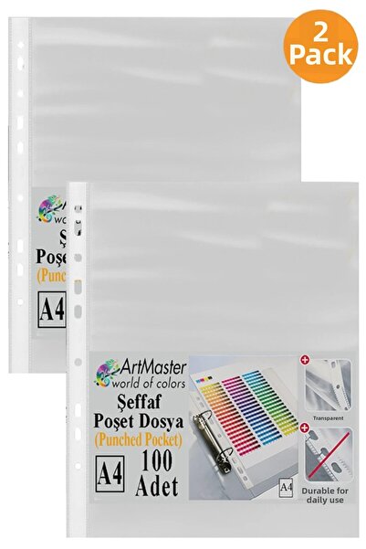 Artmaster Θήκη αρχειοθέτησης 100 τεμαχίων A-4 Διαφανής θήκη αρχειοθέτησης 2 Π...