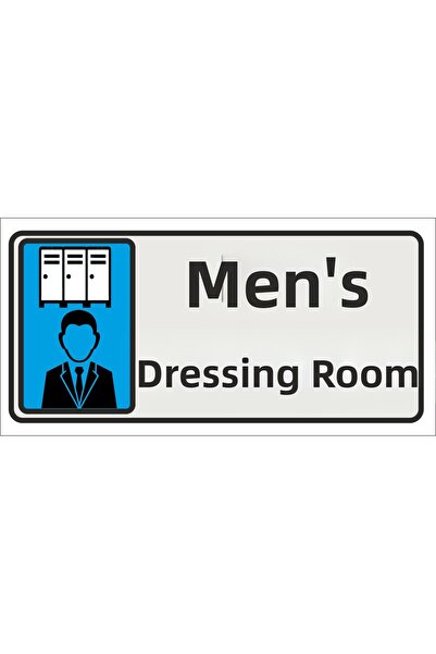 sıradışıhediyem Men's Changing Room Metal Warning 20X10 cm